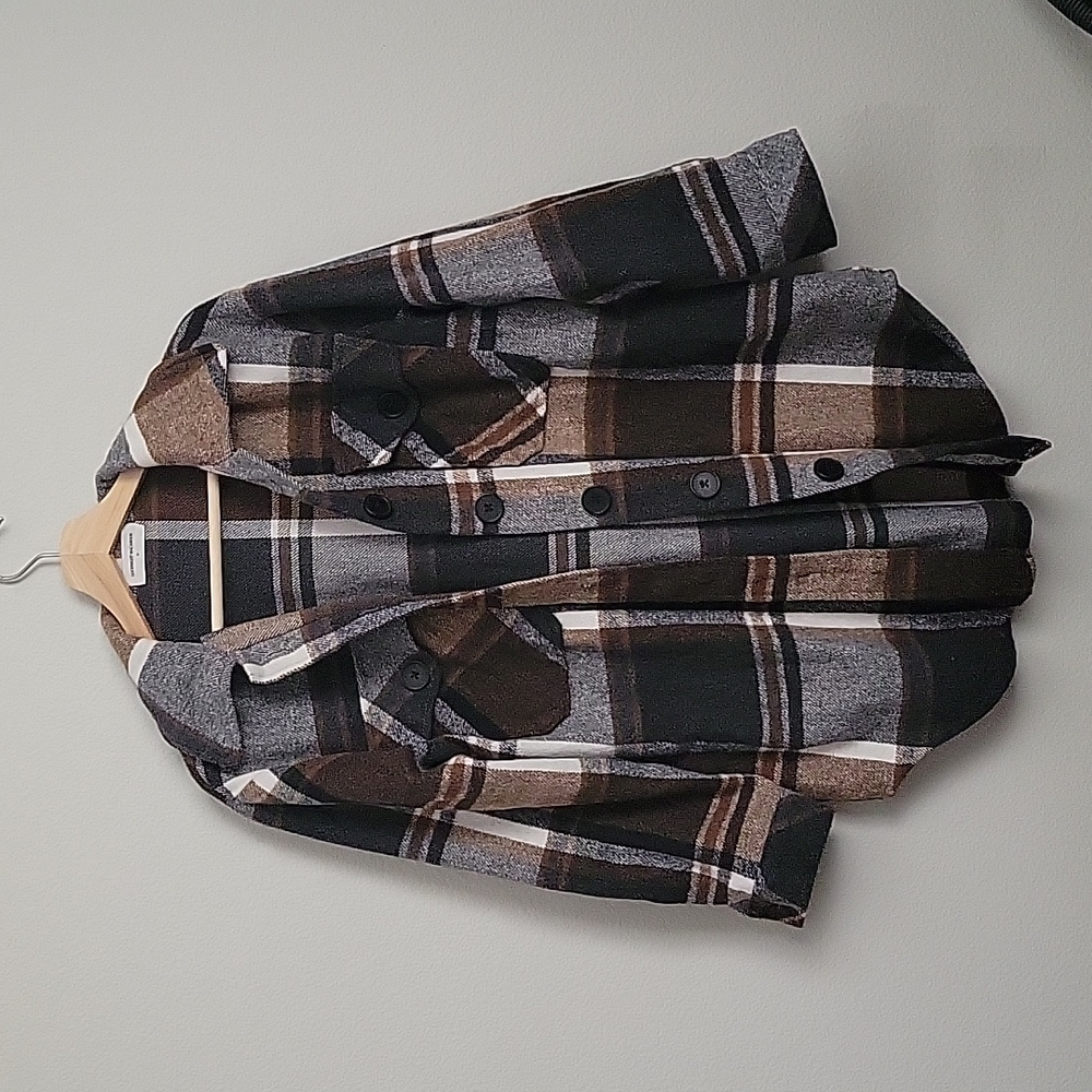 Grey & Brown Women's Shacket